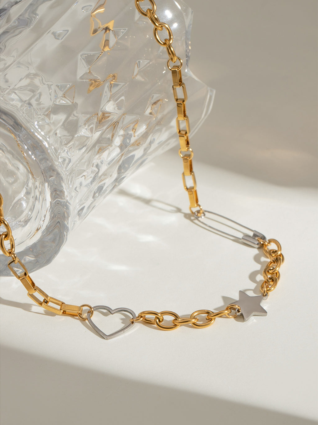 18K gold-plated Chain Necklace Stainless Steel Star Heart Women Jewelry 346b2758-eaf9-4a1e-a1e9-8a59c6d9cb88-Max Trendsi