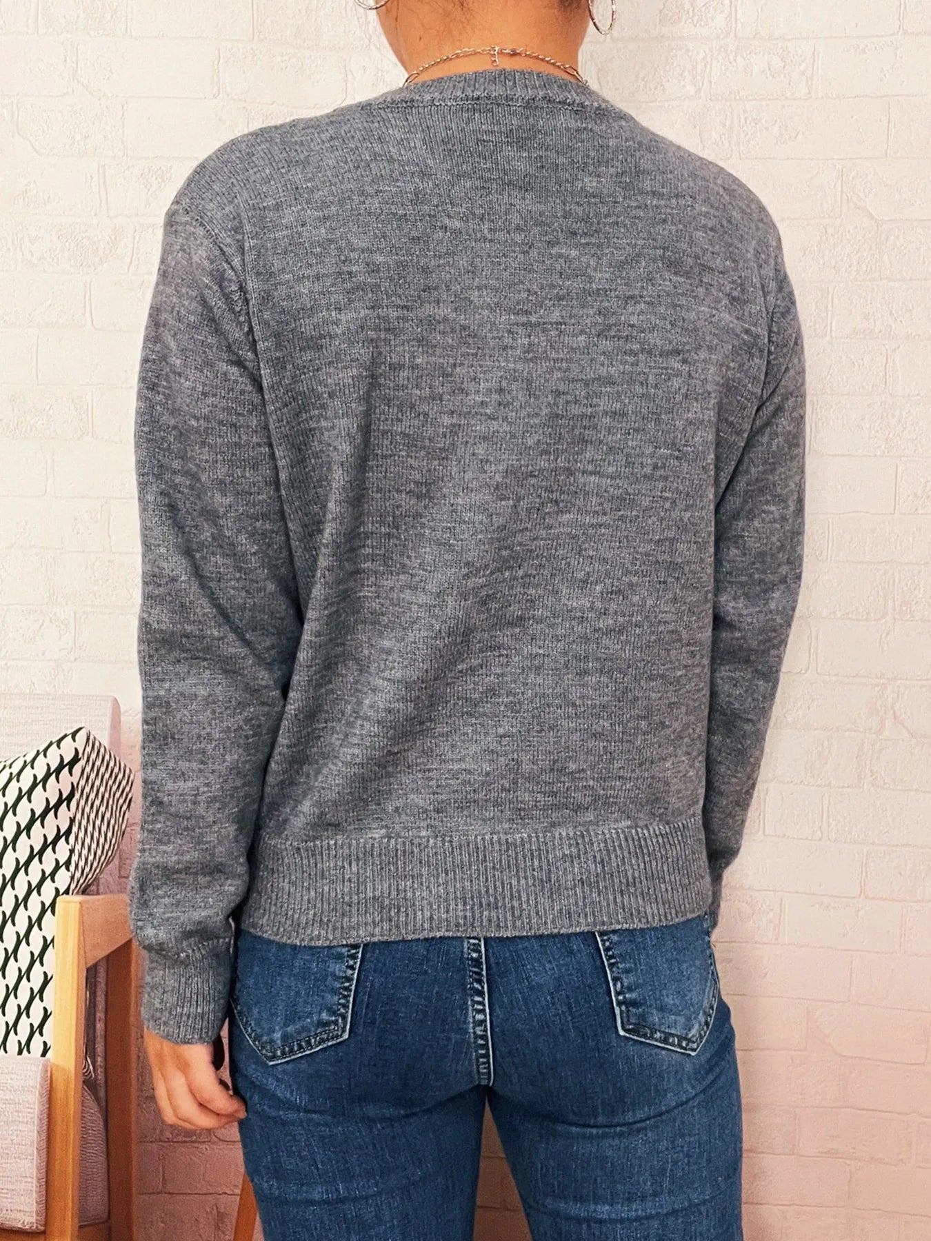 Women's Cardigan Button-Up Long Sleeve Embroidered Knit 3470468dece5417293d445e983def56c-Max-Origin Trendsi