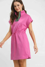 Umgee Dolman Sleeve Zip Detail Dress