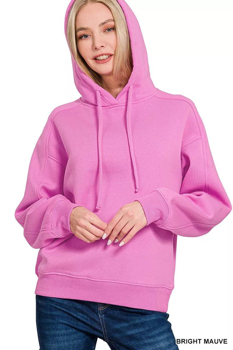 Zenana Womens Fleece Hoodie Mauve Drawstring Hood Relaxed Fit Pocketed 34927d3e-0900-4aa7-ae8c-ddd44860a42e-Max-Origin Trendsi