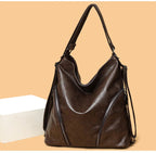 Women's Casual Tote Handbags Pu Leather Zipper Outer Pockets Backpack Crossbody