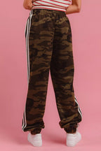 BiBi Womens Track Pants Camouflage Brown with White Side Lines 34af45ffc8cc442e98e33970828eb8a1-Max-Origin Trendsi