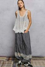 POL Crochet Tank Top Off White Fringe Hem Lace Sleeveless Blouse 34bd9255-8fe0-47cb-b9f0-c1f8361d0ff4-Max-Origin Trendsi