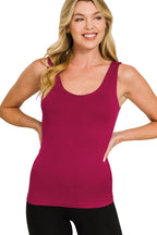 Zenana Seamless Tank Top with Built-In Bra