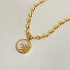 Sun & Moon Necklace Pendant Titanium Steel 18K gold-plated Gold Chain Jewelry Sun One Size 34c44784-0e16-4d1d-8044-ec84561b82fc-Min Trendsi