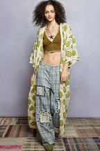 POL Crochet Longline Cardigan Olive Floral Open Front 34c92200-7327-42fc-ab4e-f08f949d3007-Max-Origin Trendsi