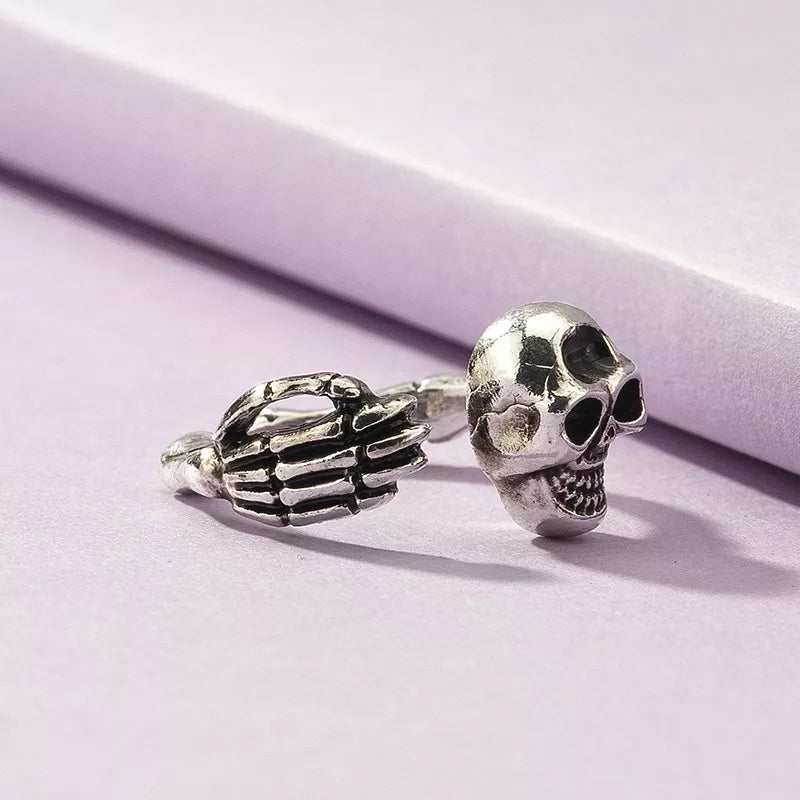 Skull Skeleton Women's Open Ring Silver-Plated 3536db4e-63f9-4c82-8998-2a030862dddd-Max-Origin Trendsi