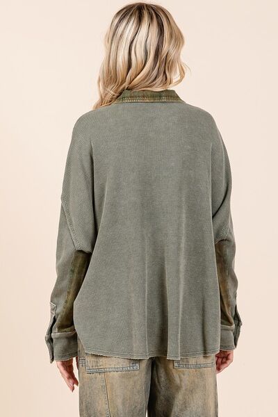 Mittoshop Shacket Olive Mineral Washed Plaid Long Sleeve Shirt Jacket 3541d3a3-4bb3-40d1-aa77-b075388335e7-Min Trendsi