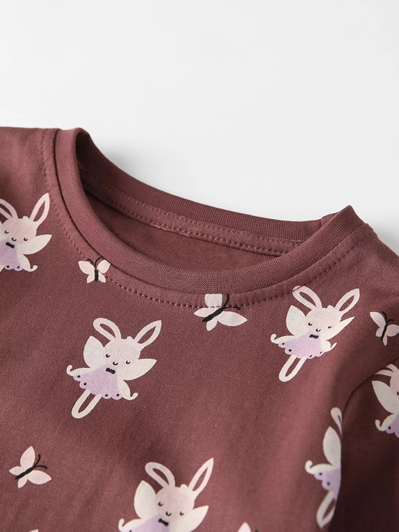 Girl's Set Brown Children's Printed Long Sleeve Top and Pants Set 3548a8f35e5d462c95dc4dcf6ab7035e-Max-Origin Trendsi