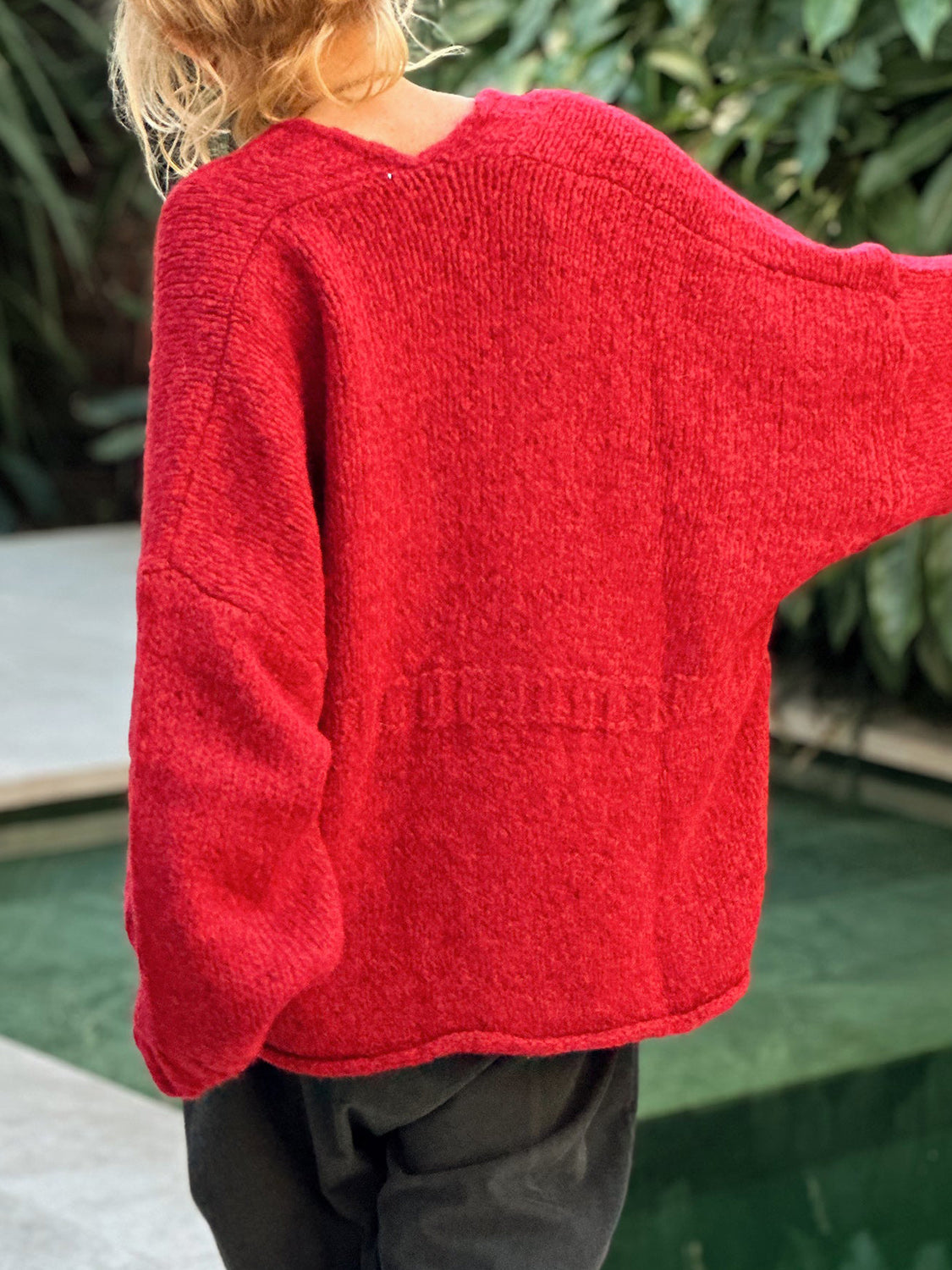 Women Cardigan Soft Acrylic Pocketed V-Neck Loose Button Up Long Sleeve 35898d52-07ad-4765-893e-30905cb6c759-Max Trendsi