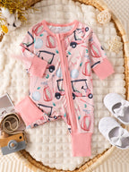 Children's Printed Long-Sleeve One-Piece Bodysuit