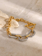 Women Chain Bracelet 18K Gold-Plated Gold Silver Stainless Steel Jewelry 35e73d51-ccff-49c5-98f1-3d16d77d6708-Max Trendsi