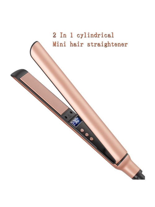 Fast Heating Hair Straightener with 2-in-1 Curling and Straightening Function, Anti-Scald Design, ABS Material, 1-Piece