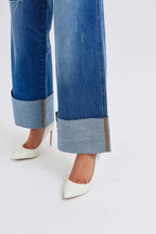 Judy Blue USA Women Jeans Distressed High Waist Wide Leg Denim Pants 36031497-edb3-4a13-bdf0-8c33c20c749f-Max Trendsi