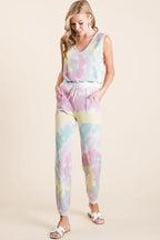 BiBi Tie Dye Casual Pants French Terry Lavender Multi Pocketed Jogger 361e34ef91af4762aca3f52fccd7561a-Max-Origin Trendsi