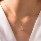 1.2 Carat Moissanite Women's Pendant 18K Gold-Plated Necklace 925 Sterling Silver Gold One Size 3652a078-2caf-4b4d-a099-27efce6a7a21-Max-Origin Trendsi