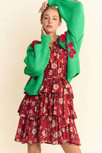 Davi & Dani Floral Applique Cardigan Women Open Front Soft Long Sleeve 366d4e49-25b8-4979-901d-02f8478debbb-Max Trendsi