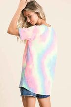 BiBi Women T-shirt Tie Dye Pastel Multi Color French Terry Print Top 366deaa51c22410f8c24563fd8dbfc7c-Max-Origin Trendsi