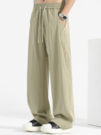 Men's Plus Size Loose Fit Drawstring Casual Pants with Pockets