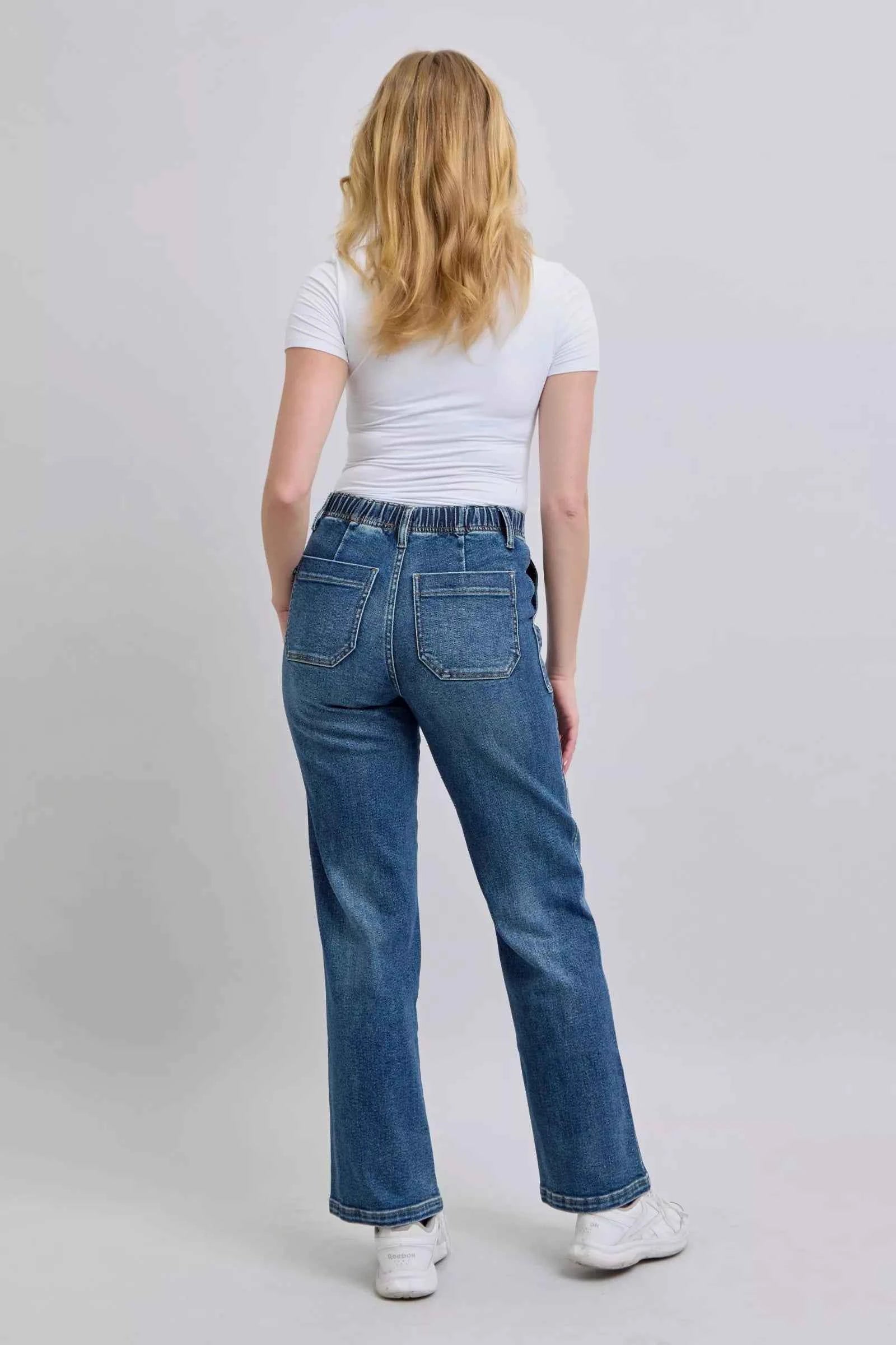 Judy Blue Straight Jeans Drawstring High Waist with Front Pockets 368d85d3-8d97-4c5b-a7c7-1df929725251-Max-Origin Trendsi