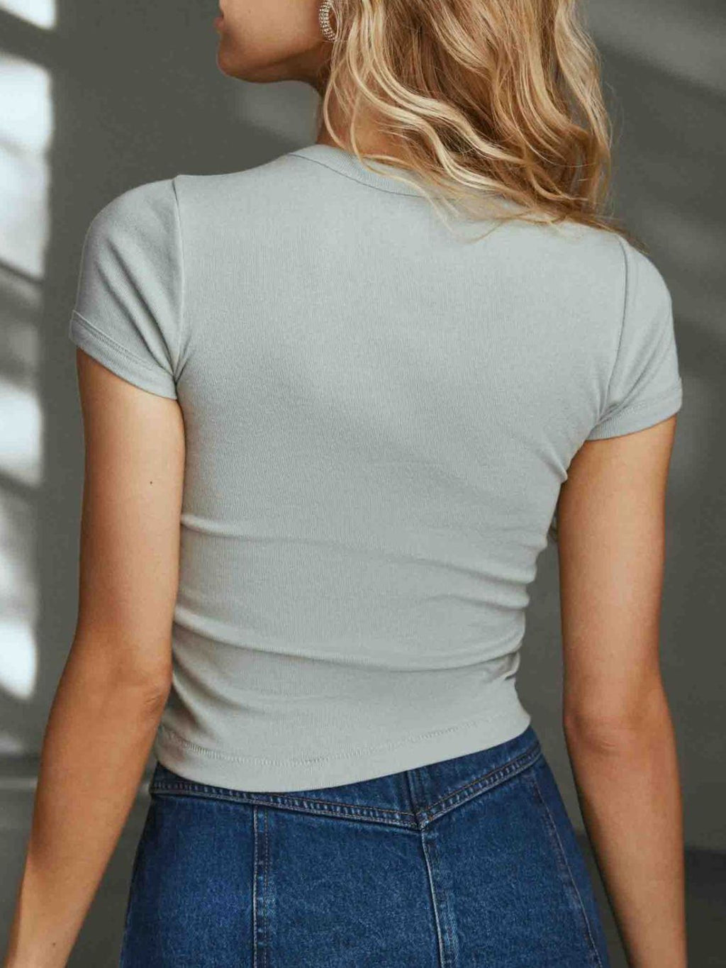 Women T-Shirt Graphic Glass Print Cotton Blend Round Neck Short Sleeve Top 369afe32-04d8-4a86-9820-97be0da961fa-Max Trendsi