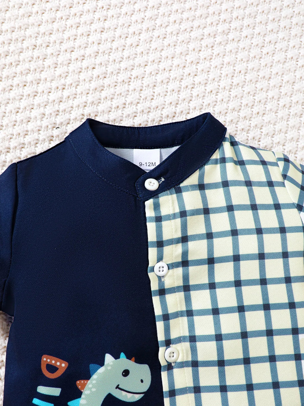 Baby Boy Set Navy Blue Hat Dinosaur Plaid Button Up Top and Shorts 3-Piece 36b9966f-2cee-45af-8ce2-8cdbee4b7f95-Max-Origin Trendsi