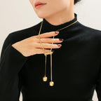 18K Gold-Plated Necklace Titanium Steel Hollow Bead Chain 36d2e21e-64e9-4ebf-95a6-f3e6809e505a-Max Trendsi