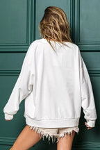 BiBi Women's Sweatshirt Holly Jolly Christmas Off White Oversized French Terry Top 36dbb50a3b204d1e98254ecae83813f0-Max-Origin Trendsi