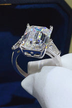 Silver Ring 10 Carat Moissanite Rectangle Stone 925 Sterling Platinum-plated 36fd5ce8-dae9-4ec5-9be8-d9ae861792f6-Max Trendsi
