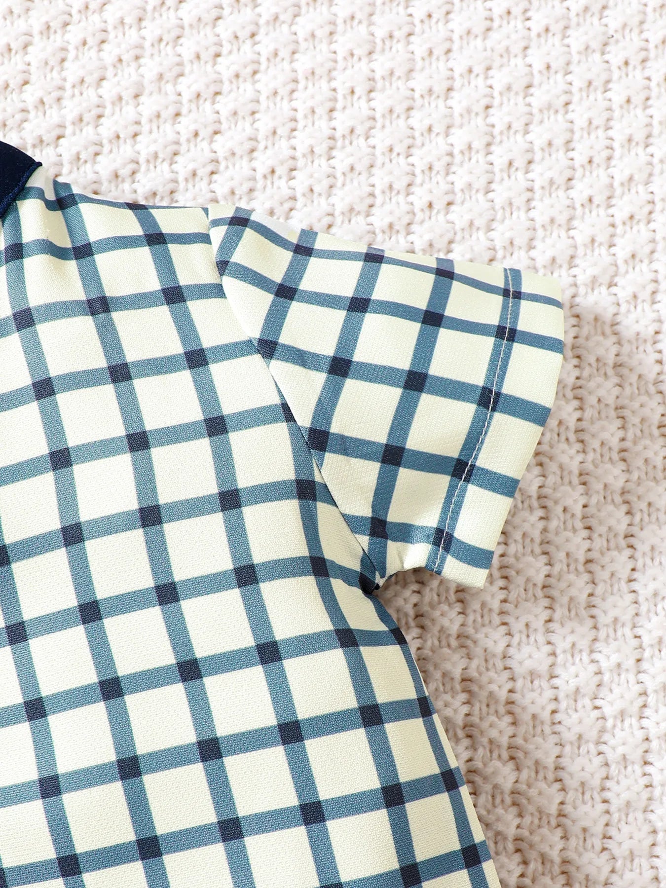 Baby Boy Set Navy Blue Hat Dinosaur Plaid Button Up Top and Shorts 3-Piece 370c8a9e-aeac-4e94-ac50-9bd982744f0b-Max-Origin Trendsi