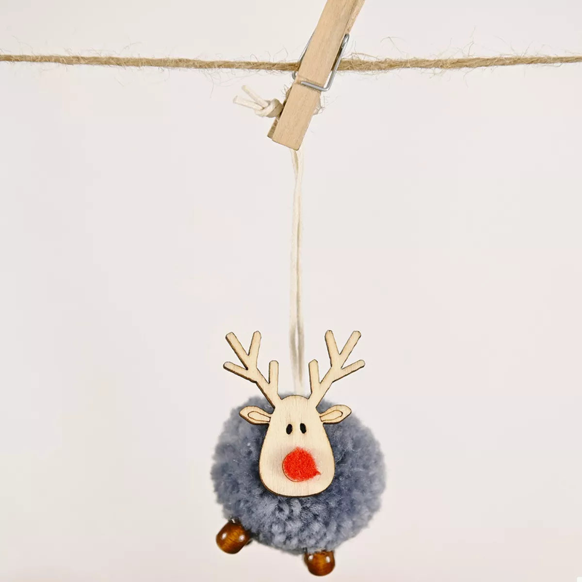 Christmas Ornament Reindeer Decorative Wooden Felt Toy For Tree Gray One Size 372d2277-eedd-440d-ad87-7c9b8e1d4e21-Max-Origin Trendsi