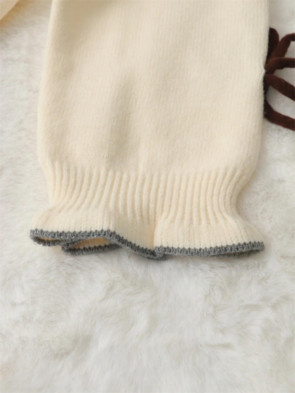 Women's Cardigan White Bow Tie Button Up Knit Long Sleeve One Size 3767a7eec6934b69addf78e4900f49ed-Max-Origin Trendsi