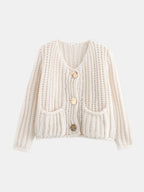 Buttoned Cardigan Women Front Pockets Single Breasted 3859d43d-8920-49d1-99c1-e4d2fc5fb42f-Max Trendsi
