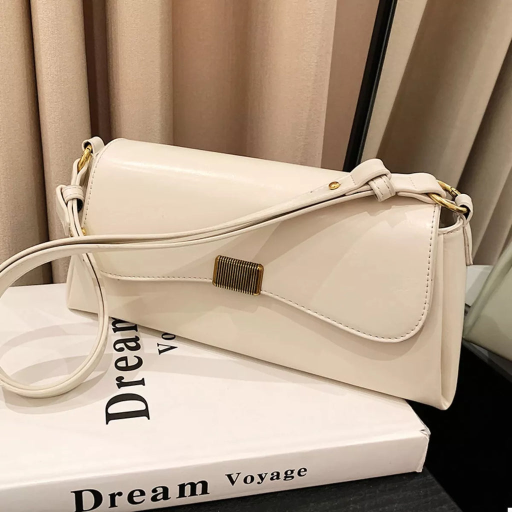 Women's Shoulder Bag Small PU Leather Flap Bag White One Size 388ae6dc-4d29-49ee-ad6a-a7f6f692af8d-Max-Origin Trendsi