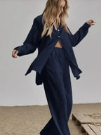 Women's Outfit Set Long Sleeve Shirt and Pants Set Pocketed Lightweight Two-piec 38979712607f496c96625e8270d1cd2c-Max-Origin Trendsi
