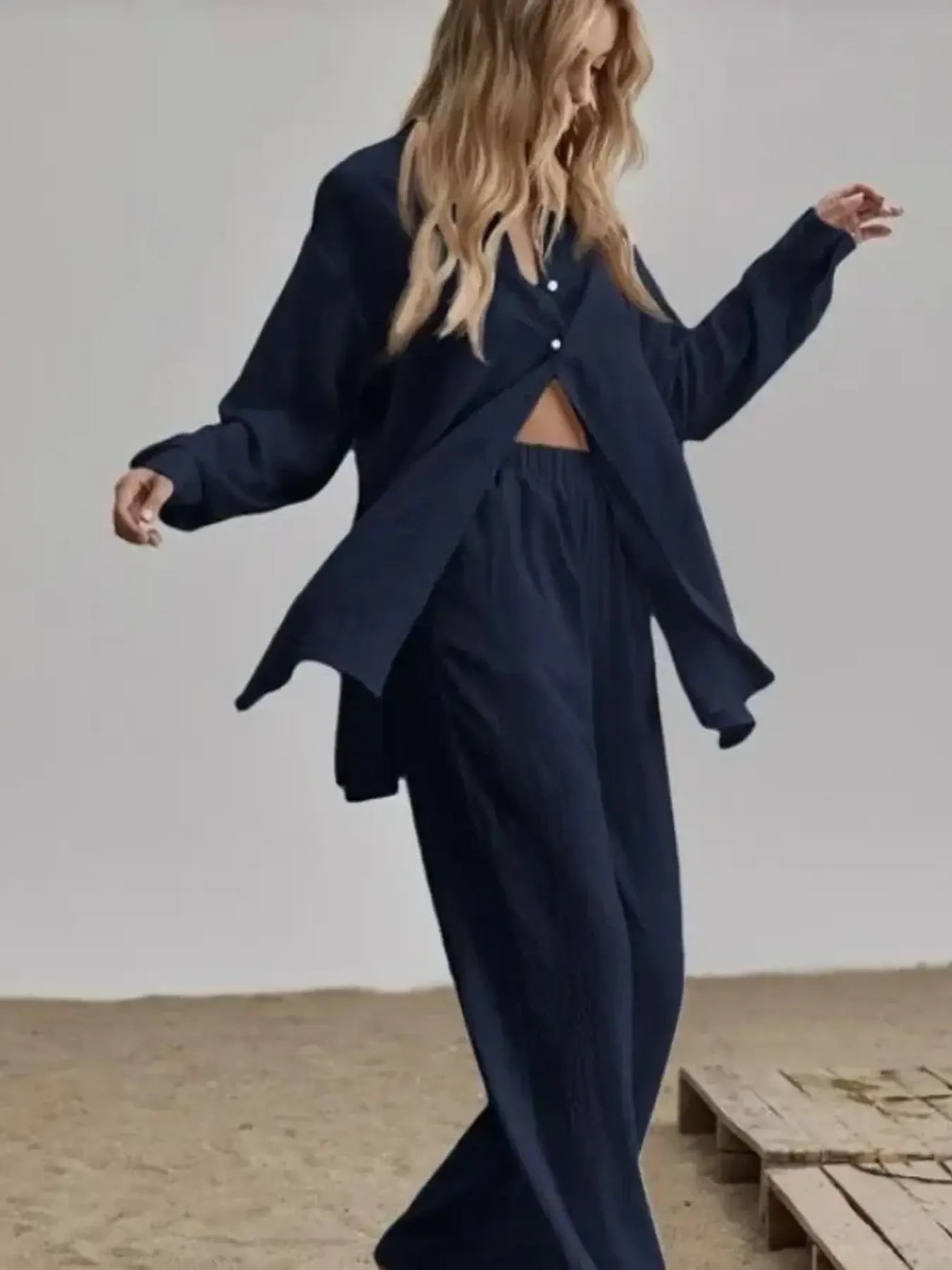 Women's Outfit Set Long Sleeve Shirt and Pants Set Pocketed Lightweight Two-piec 38979712607f496c96625e8270d1cd2c-Max-Origin Trendsi