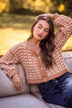 SO ME Soft Chenille Yarn Textured Button Sweater Cardigan 3917840cf12a4cdc8d72902cd80c5d4d-Max-Origin Trendsi