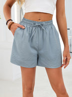 Drawstring Shorts with Pockets – Comfortable Lightweight Polyester Activewear
