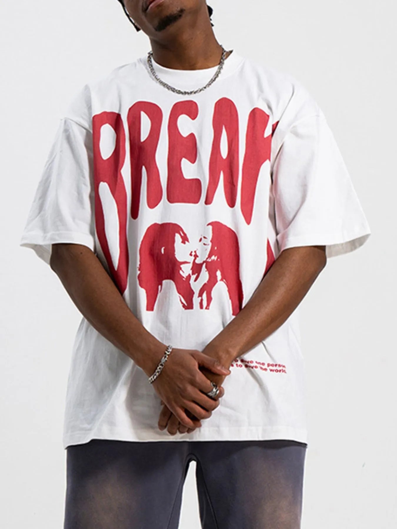 Men's Cotton T-Shirt Oversized White Graphic Round Neck Short Sleeve Top 3955b2b3-151b-43c5-974d-5db71f87de5c-Max-Origin Trendsi