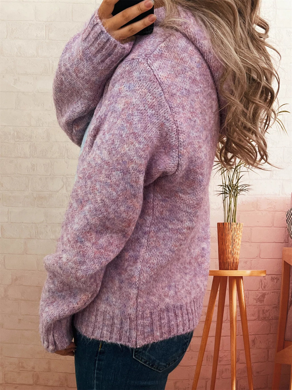 Women's Sweater Flower Long Sleeve Hooded Knit Pullover 39648841a6394895aa710f26d185c263-Max-Origin Trendsi