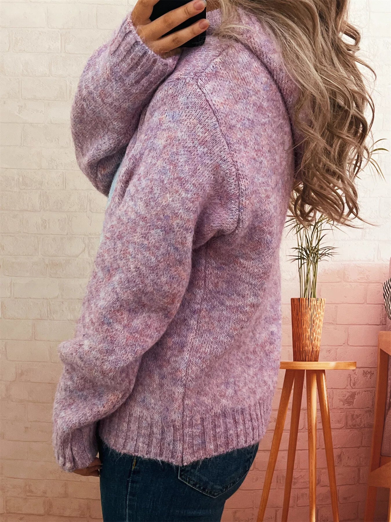 Women's Sweater Flower Long Sleeve Hooded Knit Pullover 39648841a6394895aa710f26d185c263-Max-Origin Trendsi