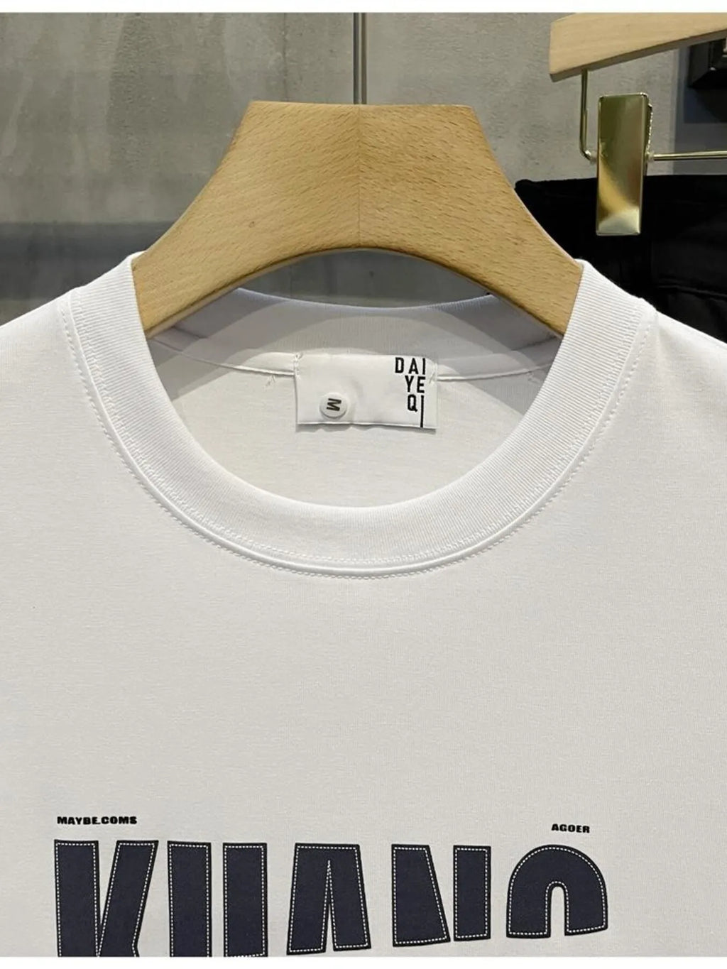 Men's Cotton T-Shirt Letter Round Neck Short Sleeve Plus Size Top S-4XL 397c2b53e4c3465cb16b94399b2a6b5e-Max-Origin Trendsi