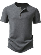 Men's Button Detail Short Sleeve T-Shirt