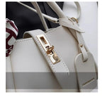 Women's Tote Bags Top Handle Turn Lock Elegant Mdium Crossbody Bags