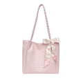 Women's Large Tote Handbag Braided Handle Large PU Leather Zipper Purses