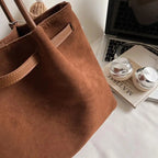 Women's Casual Shoulder Bag Buckle Drawstring Soft Matte Medium Handbags