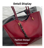 Women's Large Tote Handbags Casual Wave Pu Leather Shoulder Bags