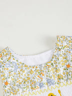 Cute Duck Embroidered Pattern Baby Girl Romper Multicolor Sleeveless Jumpsuit 0-18M