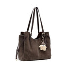 Casual Retro Women's Tote Bag Fashionable Adjustable Strap Medium Handbag Brown