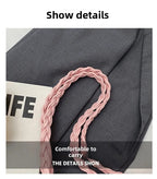 Women's Large Tote Handbag Braided Handle Large PU Leather Zipper Purses